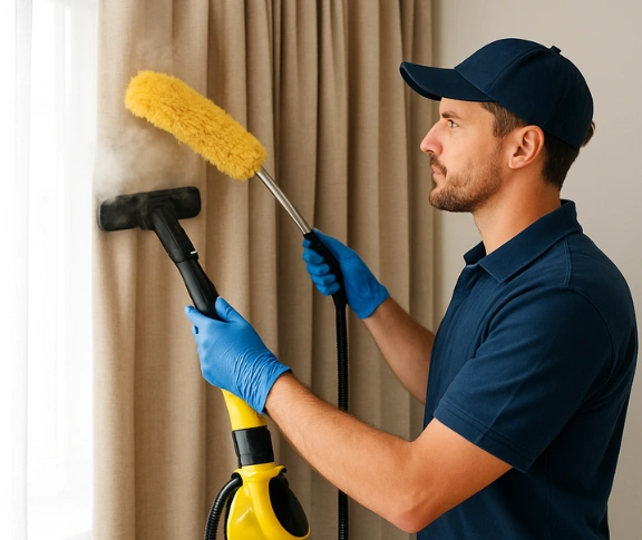 Trusted curtain steam cleaning technician Matty Curtain Cleaning claretown-vic QLD