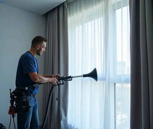 Professional curtain steam cleaning process equipment Matty Curtain Cleaning claretown-vic
