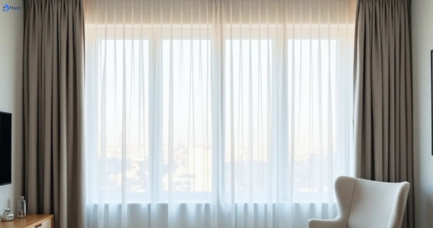 Freshly steam cleaned curtains in claretown-vic QLD